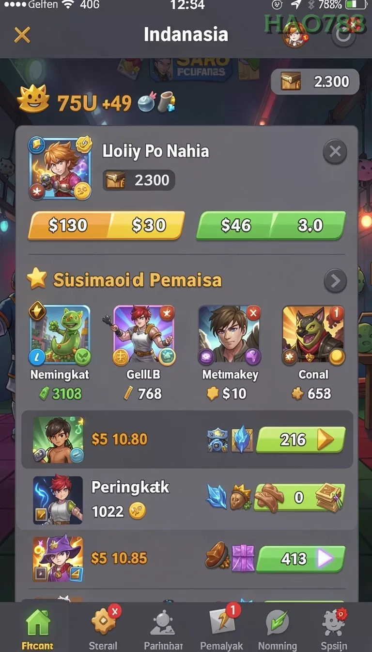 Cuplikan layar COLOKSGP — pengaturan akun